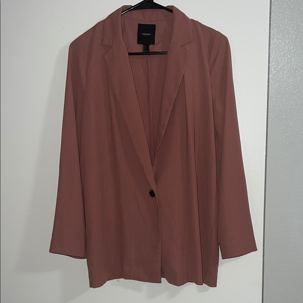 Forever 21 Pink Blazer Lightweight Suit Jacket